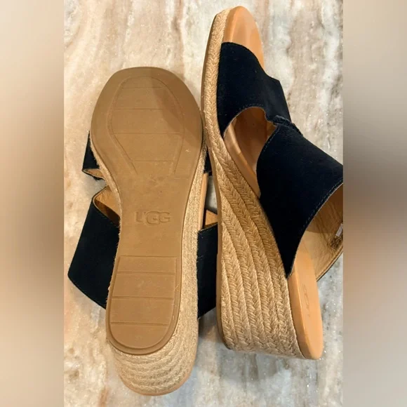 Women’s UGG Eirene black wedge sandals- Size 12 - Picture 8 of 8